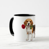 ‏Cute Beagle Dog マグカップ (正面左)