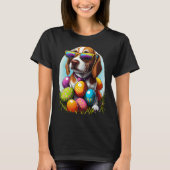 Cute Beagle Easter Eggs Dog Costume Womens Mens Ki Tシャツ (正面)
