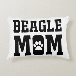 Cute Beagle Mom Silhouette Dog Lover Gift アクセントクッション