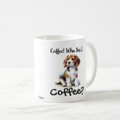 Cute '' Beagle Pup  Brown personaize コーヒーマグカップ (正面右)