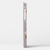 Cute Beagles Paws and Bones Gray Case-Mate iPhoneケース (裏面 / 左)