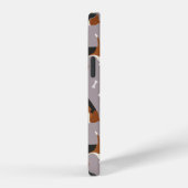 Cute Beagles Paws and Bones Gray iPhoneケース (右側面)