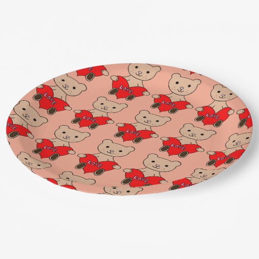 Cute Bear ペーパープレート (アングル)