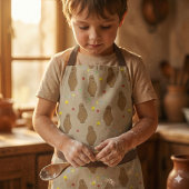 Cute Bear and Ice Cream Pattern  エプロン