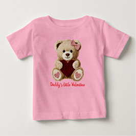 cute bear baby's first valentines bodysuit T-Shirt ベビーTシャツ