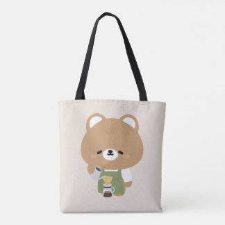 Cute Bear Barista トートバッグ