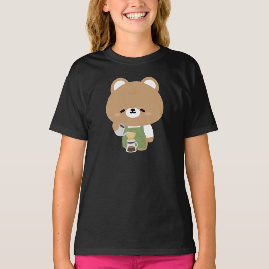 Cute Bear Barista Tシャツ (正面)