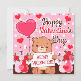 Cute bear be my valentine シーズンカード