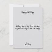 Cute Bear Birthday Card (裏面)