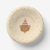 Cute Bear Birthday Party Paper Bowls ペーパーボウル (正面)