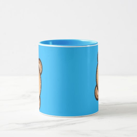 Cute Bear Blue Mug | Kawaii Coffee Cup マグカップ (中央)