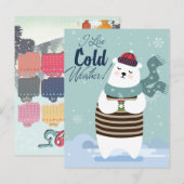 Cute  Bear Calendar 2025 ポストカード (正面/裏面)