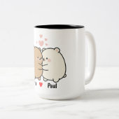 Cute Bear Couple Personalized Valentine Coffee Mug ツートーンマグカップ (正面右)