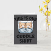 Cute Bear Couple This Is Our Cuddle  カード (黄色い花)