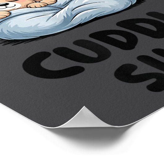 Cute Bear Couple This Is Our Cuddle ポスター (角)