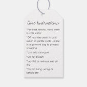 Cute Bear Crochet/Knit Handmade Care Instructions ギフトタグ (裏面)