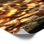 Cute Bear Cub with Greenery ポスター (角)