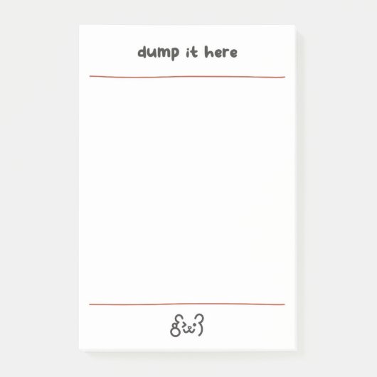 Cute bear dump it here ポストイット (正面)