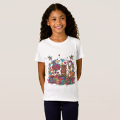 Cute Bear Floral Garden T-Shirt Tシャツ (正面フル)