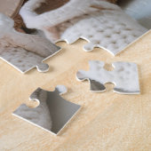 Cute Bear Gender Neutral Baby Announcement ジグソーパズル (側面)