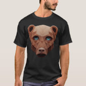 Cute Bear Head Polygon Low Poly Bears 1 Tシャツ (正面)
