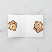 Cute Bear Hi Folded Card | Kawaii Invitation 招待状 (内部)