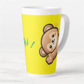 Cute Bear Hi Latte Mug | Kawaii Coffee Cup カフェラテマグ (右アングル)
