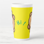 Cute Bear Hi Latte Mug | Kawaii Coffee Cup カフェラテマグ (正面)