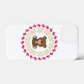 Cute bear in a floral wreath Case-Mate iPhoneケース (裏面 (横))