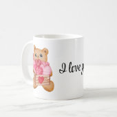 Cute bear in love full of love コーヒーマグカップ (正面左)