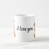 Cute bear in love full of love コーヒーマグカップ (中央)