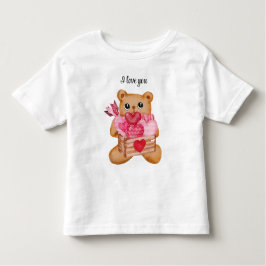 Cute bear in love full of love トドラーTシャツ