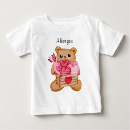 Cute bear in love full of love ベビーTシャツ
