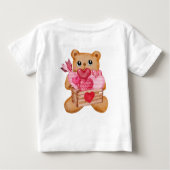 Cute bear in love full of love ベビーTシャツ (裏面)