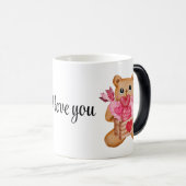 Cute bear in love full of love モーフィングマグカップ (正面右)