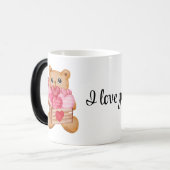 Cute bear in love full of love モーフィングマグカップ (正面左)