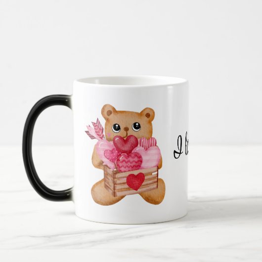 Cute bear in love full of love モーフィングマグカップ (左)