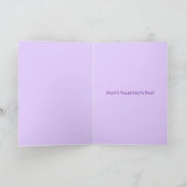 Cute Bear Love Purple Mittens Valentine's Day Card シーズンカード (内部)