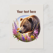 Cute bear lovers customizable  ポストカード (正面)