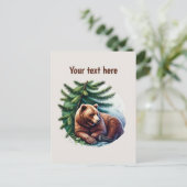 Cute bear lovers customizable  ポストカード (スタンド正面)