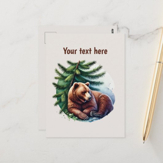 Cute bear lovers customizable  ポストカード (正面/裏面インサイチュ)
