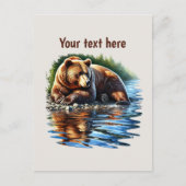 Cute bear lovers customizable  ポストカード (正面)