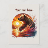 Cute bear lovers customizable  ポストカード (正面)
