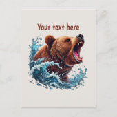 Cute bear lovers customizable  ポストカード (正面)