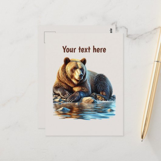 Cute bear lovers customizable  ポストカード (正面/裏面インサイチュ)