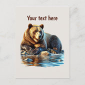 Cute bear lovers customizable  ポストカード (正面)
