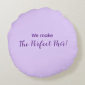 Cute Bear Mittens Personalized Lovers Round Pillow ラウンドクッション (裏面)