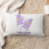 Cute Bear Mittens Personalized Lovers Throw Pillow ランバークッション (ブランケット)