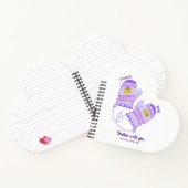 Cute Bear Mittens Personalized Valentines Day Gift ノートブック (内部)