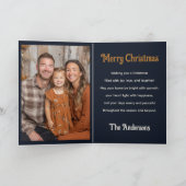 Cute Bear Nordic Winter Merry Christmas Photo カード (内部)